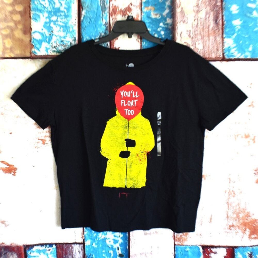 Women's IT Juniors' Jerry Leigh IT Graphic Tee Short Sleeve XXLARGE Black NEW